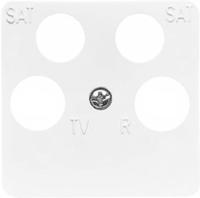 Busch-Jaeger 1743/10-04-214 Zentralscheibe 50 x 50 mm (Thermoplast) Alpinwei&szlig; Reflex