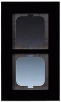 Busch-Jaeger 1722-825, Busch-Jaeger 1722-825 Abdeckrahmen 2-fach Glas schwarz - carat