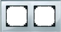 Merten 489260, Merten 489260 M-PLAN-Echtglasrahmen 2-fach Diamantsilber