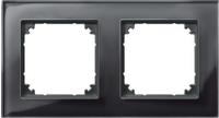 Merten 489203, Merten 489203 M-PLAN-Echtglasrahmen 2-fach Onyxschwarz