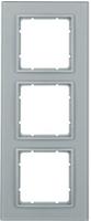 Berker 10136414, Berker 10136414 Glasrahmen 3fach, B.7, Glas alu/alu matt, lackiert