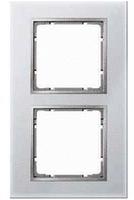 Berker 10126414, Berker 10126414 Glasrahmen 2fach, B.7, Glas alu/alu matt, lackiert