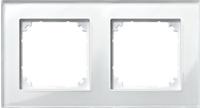 Merten 489219, Merten 489219 M-PLAN-Echtglasrahmen 2-fach Brillantwei&szlig;