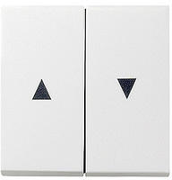 Gira 029403, Gira 029403 Jalousieschalter Wippe 2fach mit Pfeilsymbol Reinwei&szlig;