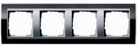 GIRA 4fach Rahmen Event Klar, Standard 55, System 55 Schwarz 0214736 (0214736)