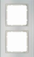 Berker 10123904, Berker 10123904 Rahmen 2fach B.3 Alu/polarwei&szlig;. Abdeckrahmen...