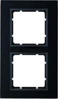 Berker 10126616, Berker 10126616 Glasrahmen 2fach, B.7, Glas schwarz/anthrazit matt