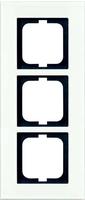 Busch-Jaeger 1723-811, Busch-Jaeger 1723-811 Abdeckrahmen 3-fach wei&szlig;glas - carat