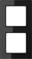 Jung AC 582 GL SW Rahmen Glas 2fach Serie A Creation schwarz