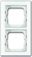 Busch-Jaeger 1722-280, Busch-Jaeger 1722-280 Abdeckrahmen 2-fach wei&szlig;glas -