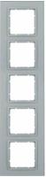 Berker 10156414, Berker 10156414 Rahmen 5fach B.7 Glas alu