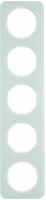 Berker 10152109, Berker 10152109 Rahmen 5fach R.1 Glas polarwei&szlig;