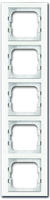 Busch-Jaeger 1725-280, Busch-Jaeger 1725-280 Abdeckrahmen 5-fach wei&szlig;glas -