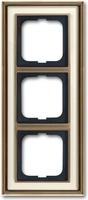 Busch-Jaeger 1723-848, Busch-Jaeger 1723-848 Abdeckrahmen 3-fach Messing antik