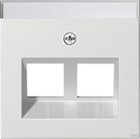 Gira 264027, Gira 264027 Abdeckung 30&deg; + Beschriftungsfeld f. Tragring Modular Jack