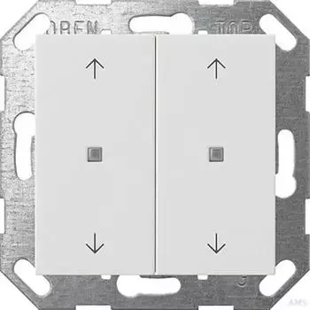 Gira KNX Taster Wippe 2-fach Pfeile System 55 Reinwei&szlig; m (517427)
