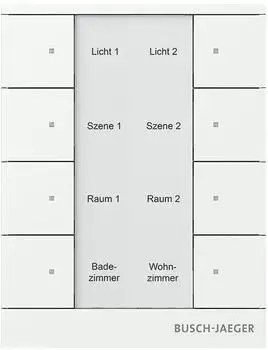 Busch-Jaeger Bedienelement 8-fach Busch-Tenton studiowei&szlig; matt (SB-F-8.0.11-884)