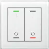 MDT BE-GTL2TW.B1 Glastaster II Light 2fach RGB-W Temp.sensor Wei&szlig; Schalten