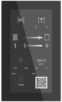 MDT KNX Glas Touch Smart Plus schwarz (BE-GTSP6TS.01S)