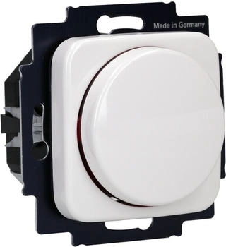 Busch-Jaeger LED-Dreh-Dimmer + Zentralscheibe alpinweiß Reflex SI (6523 U-102 + 2115-214)