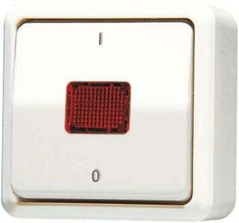 Jung AP-Wipp-Kontrollschalter Aus 2polig 10AX 250VAC AP600 weiß (602KOA)