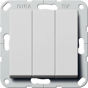 Gira Wipptaster British Standard 3-fach Schließer System 55 Grau matt (2844015)
