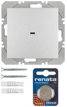 Berker KNX-Funk Wandsender 1-fach aluminium matt (85655283)