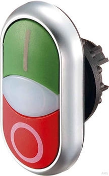 Eaton Doppeldrucktaste beleuchtet beschriftet M22S-DDL-WS-GB1/GB0 (216709)