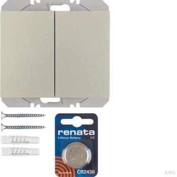 Berker KNX-Funk Wandsender 2-fach edelstahl lackiert (85656273)