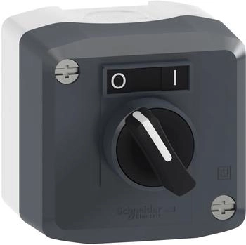 Schneider Electric Aufbaugeh&auml;use mit Wahlschalter O-I, 22mm, Dunkelgrau (XALD134)