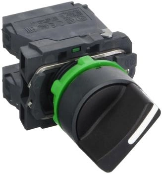 Schneider Electric Wahlschalter, 22 mm, Kunststoff, schwarz, 2 Stellungen, rastend, 2 Schließer (XB5AD23)