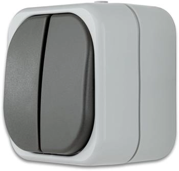 REV-Ritter AquaTop Serienschalter Feuchtraum IP44 einpolig Aufputz grau (0511575777)