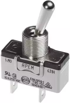 Apem Kippschalter Ein/Aus/Ein 250 V/AC 10 A (639H/2)