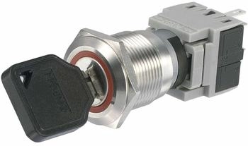 TRU Components LAS1-BGQ-11Y/23 Schlüsselschalter 250 V/AC 5 A Aus/(Ein) 60° IP40 (704409)