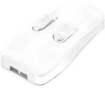 TRU Components Schnurschalter weiß 2 x Aus/Ein 2A (98001c411)