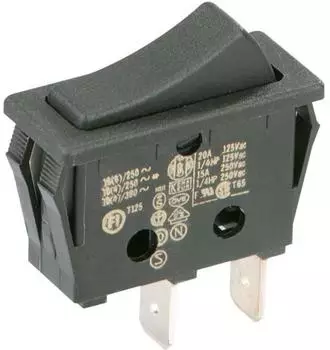 Bachmann Wippenschalter 1-polig Schwarz Serie 3652 (924.091)