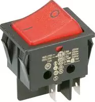 BACHMANN EB-Wippenschalter sw/rt,16(8)A250V 2p. 924.099