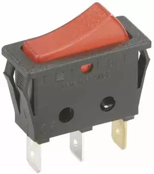 Bachmann Wippenschalter 1-polig schwarz/rot (924.112)
