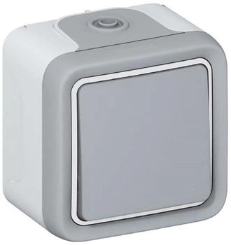 Legrand Kreuzschalter Plexo Classic Feuchtraum Aufputz IP55 grau (069716)