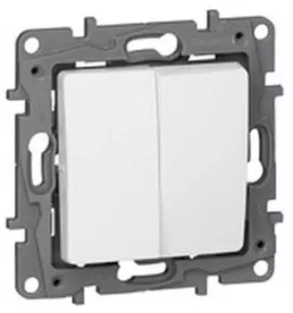 Legrand Niloe Doppelwechselschalter Ultraweiß 10AX (664702)