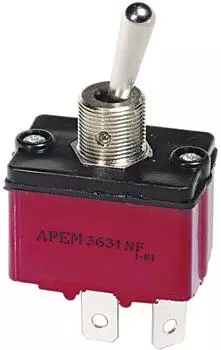 Apem Kippschalter 250 V/AC 6A 2 x Ein/Aus/Ein rastend/0/rastend (3649NF/2)