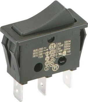 Bachmann Wippenschalter Serie 3652 1polig schwarz (924.092)