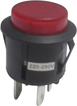 TRU Components Drucktaster TC-R13-527AL-02RT Rot 250 V/AC 6 A (1587761)