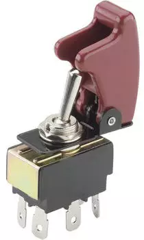 TRU Components Kippschalter 250 V/AC 10 A 2 x Ein/Ein rastend (1587823)