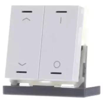 MDT Taster Light 63 2-fach RGBW mit Temperatursensor, Studiowei&szlig; gl&auml;nzend (BE-TAL63T2.C1)