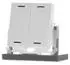 MDT Taster Light 55 2-fach RGBW Reinweiß glänzend Neutral (BE-TAL5502.01)