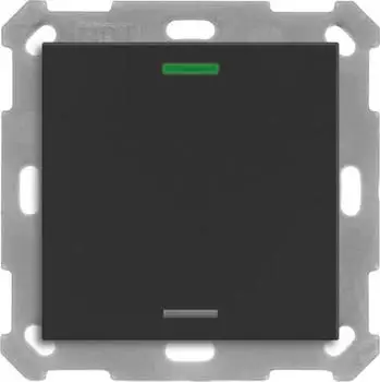 MDT KNX Taster Light 55 1-fach RGBW Schwarz matt Neutral (BE-TAL550106.01)
