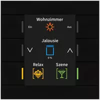 MDT BE-TAS8606.02 KNX Taster Smart 86 mit Farbdisplay Kunststoff Schwarz