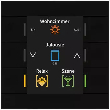 MDT KNX Taster Smart 86 mit Farbdisplay, Kunststoff, Schwarz matt (BE-TAS8606.02)