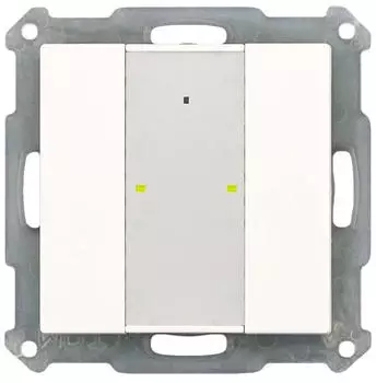 MDT KNX RF+ Funk Taster Plus 2-fach mit Aktor, reinwei&szlig; gl&auml;nzend (RF-TA55A2.01)